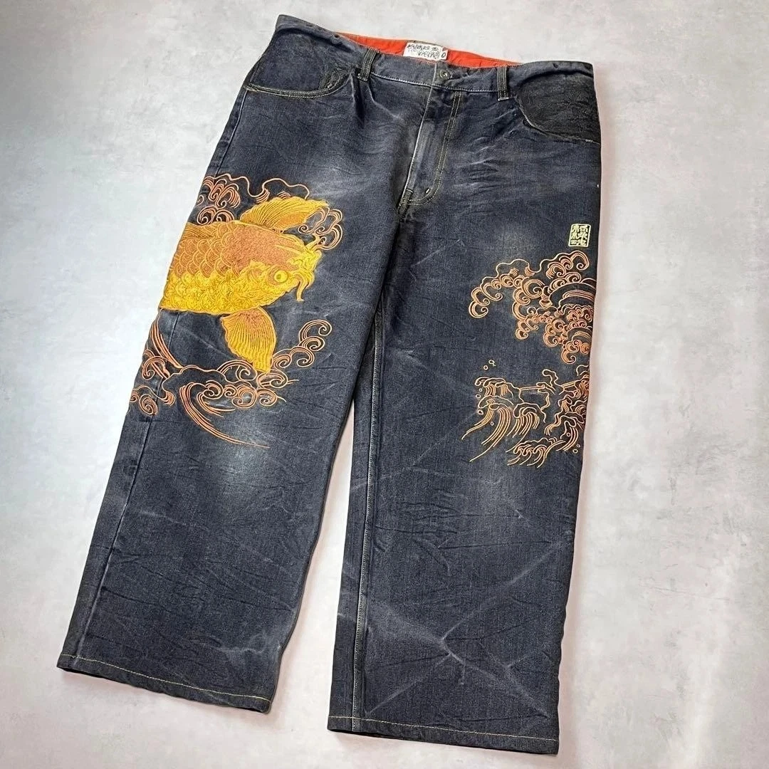 Indigo Dye Kit - Harajuku японские ретро джинсы с кромкой