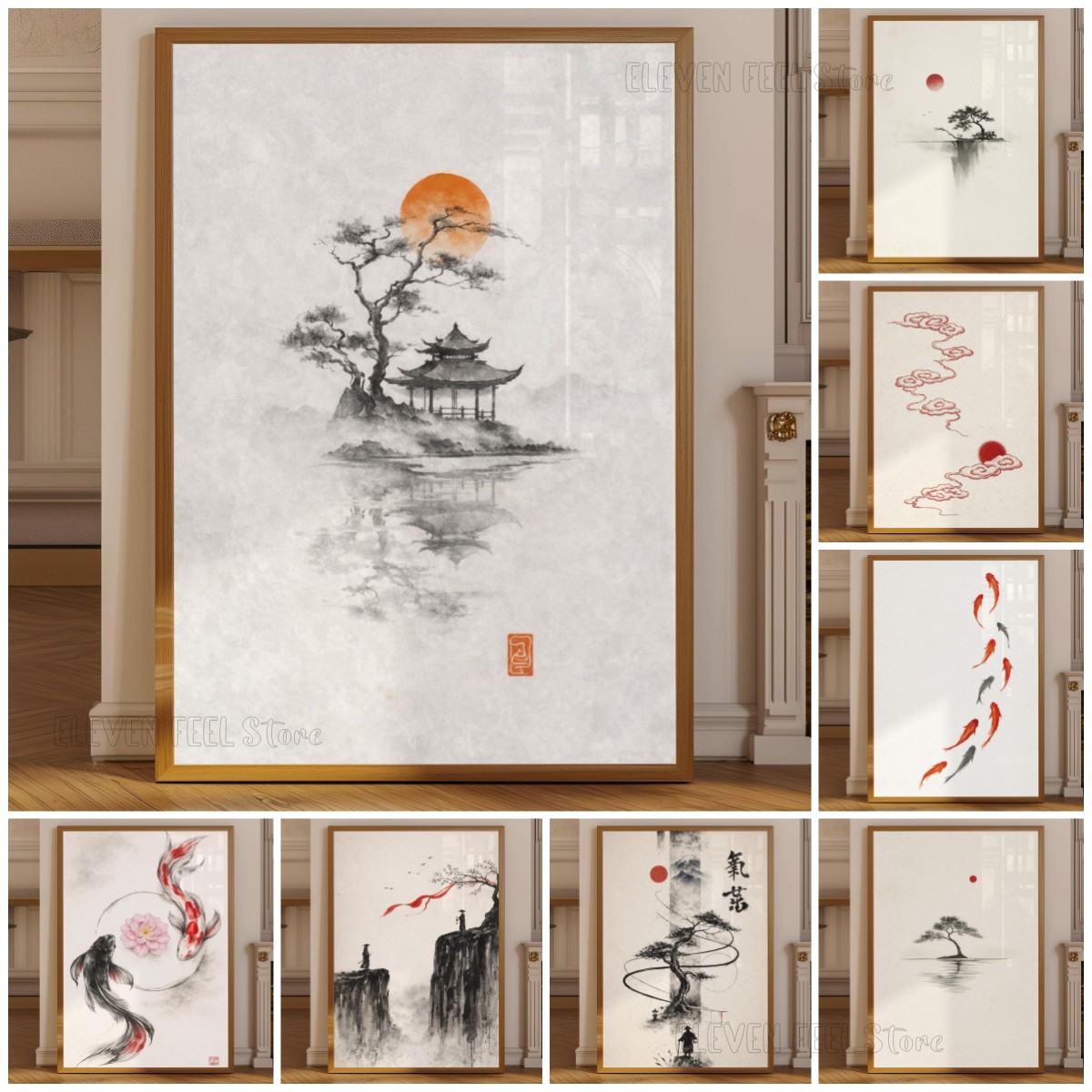 Japanese Zen Lifestyle - Постер с изображением японского дерева-чернильника в