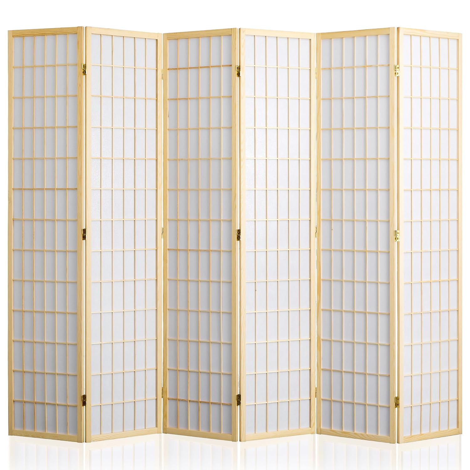 Shoji Screen Divider - 6-панельная складная перегородка для комнаты, экран