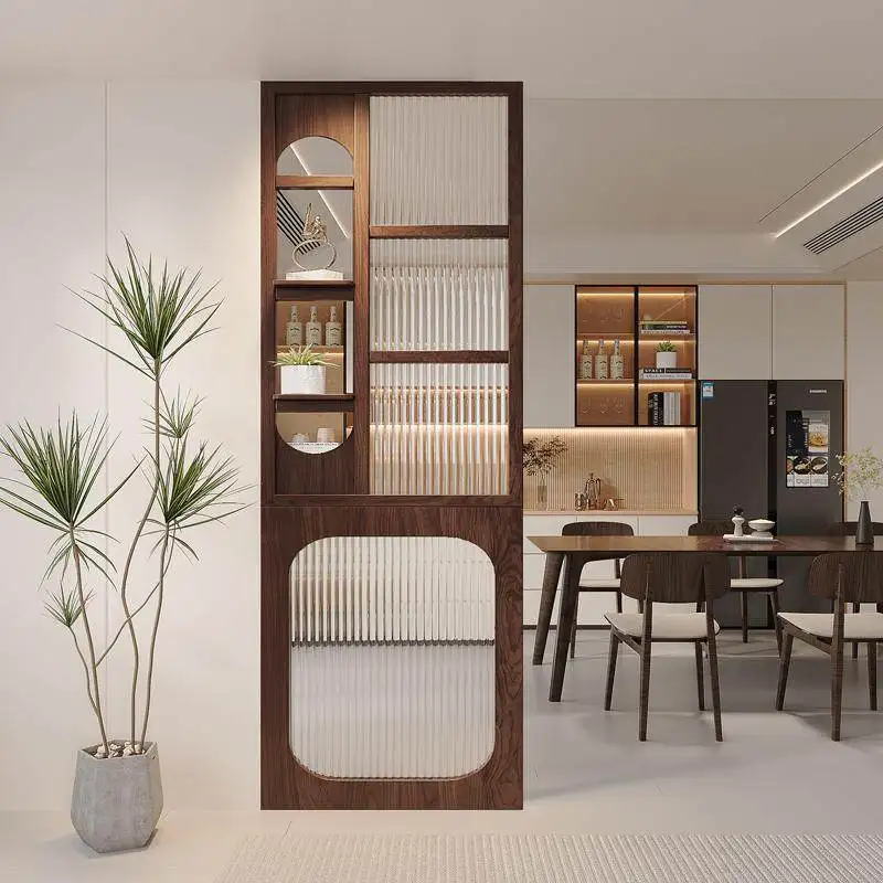 Shoji Screen Divider - Двусторонняя стеклянная перегородка из массива дерева