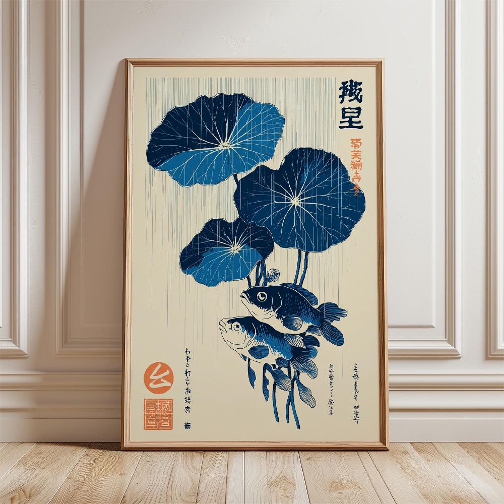 Постер с золотой рыбкой, японс – обзор и цена Japanese Zen Lifestyle