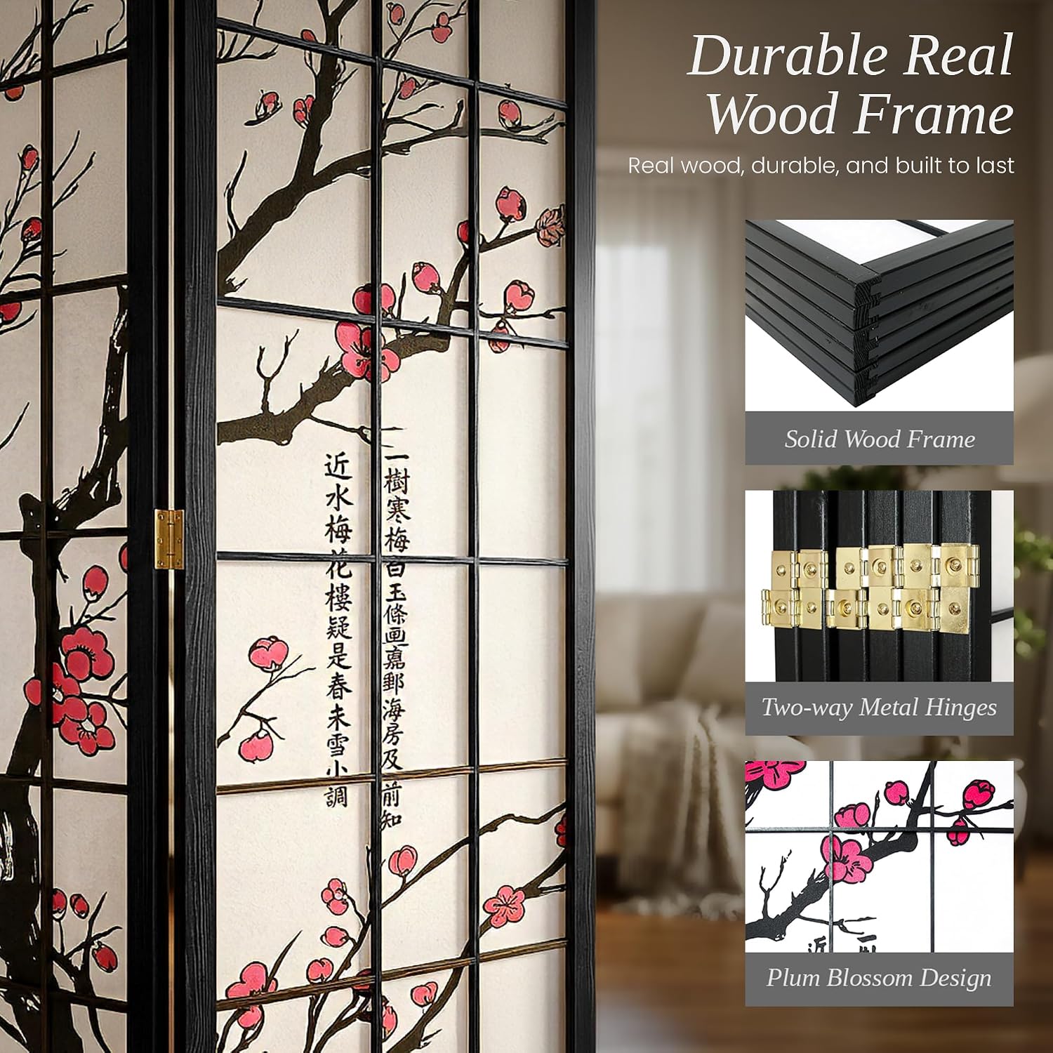 Шестипанельная ширма-перегород – обзор и цена Shoji Screen Divider