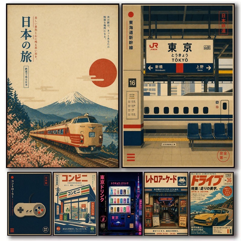 Винтажный японский постер с из – обзор и цена Japanese Lifestyle Game